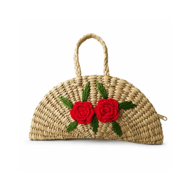 Kauna Grass Embroidery Clutch for Women 
