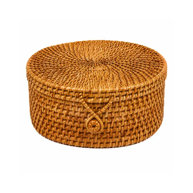 Cane Round Storage Box 